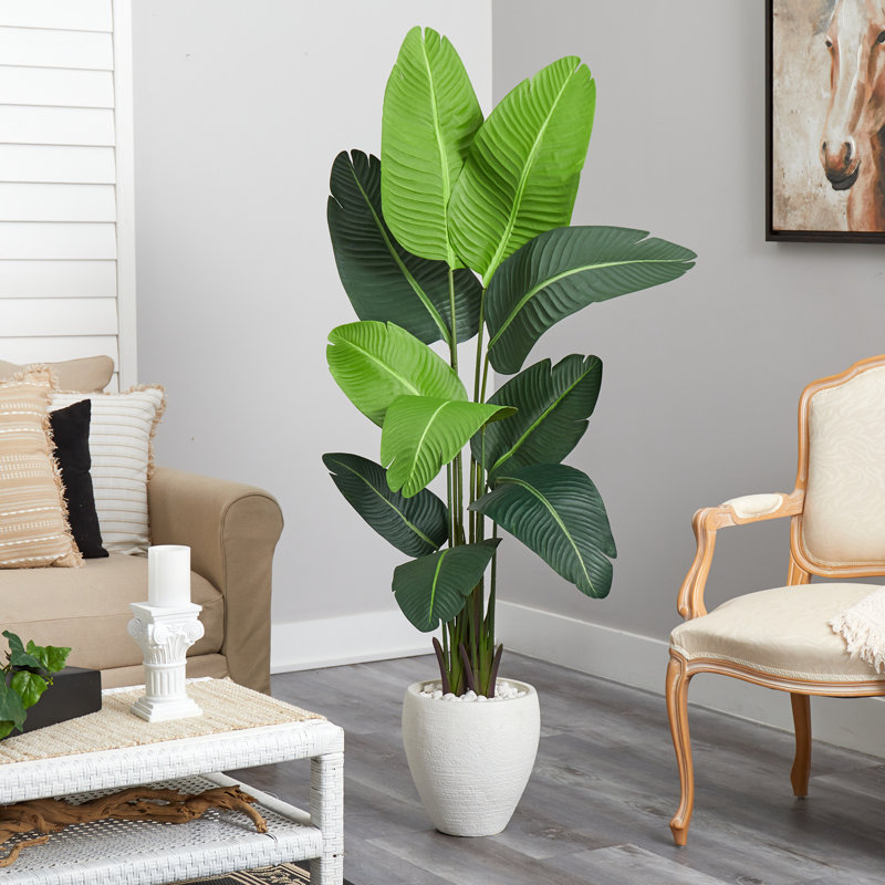 66'' Faux Palm Tree in Clay Planter