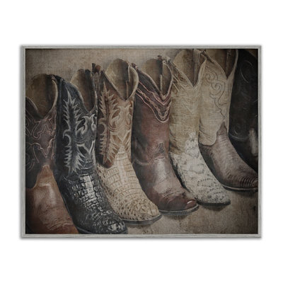 Texan Lineup Boots Giclee Art by RileyB