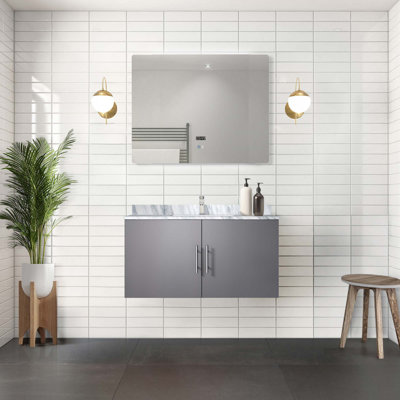 Bath Vanity with Faucet Set and LED Mirror