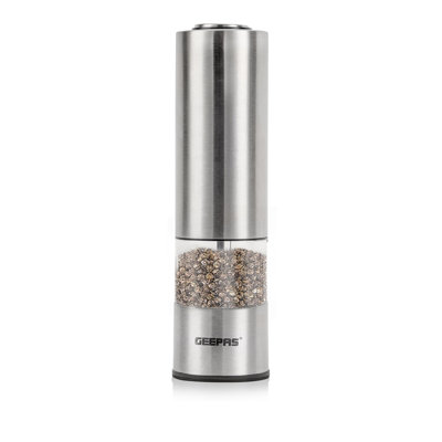 Geepas Electric Salt & Pepper Mill – Battery-Powered,