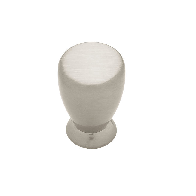 Brushed Nickel Round Modern Cabinet Knob with Mounting Hardware