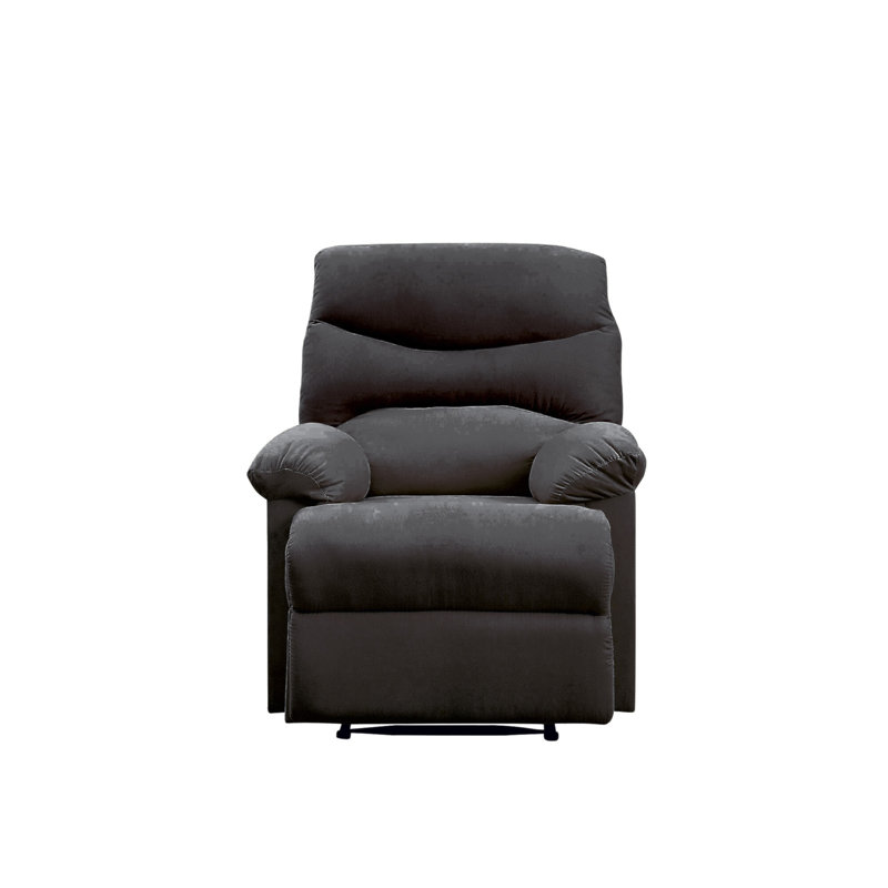 Fauteuil inclinable avec accoudoirs coussinés, Tissu noir