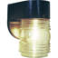 1-Light Outdoor Polycarbonate Black Wall Mount Wall Sconce Jelly Jar Clear Ribbed Glass Shade-11800888