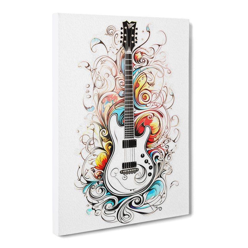 Guitar Line - Wrapped Canvas, 50cm H x 35cm W x 3cm D