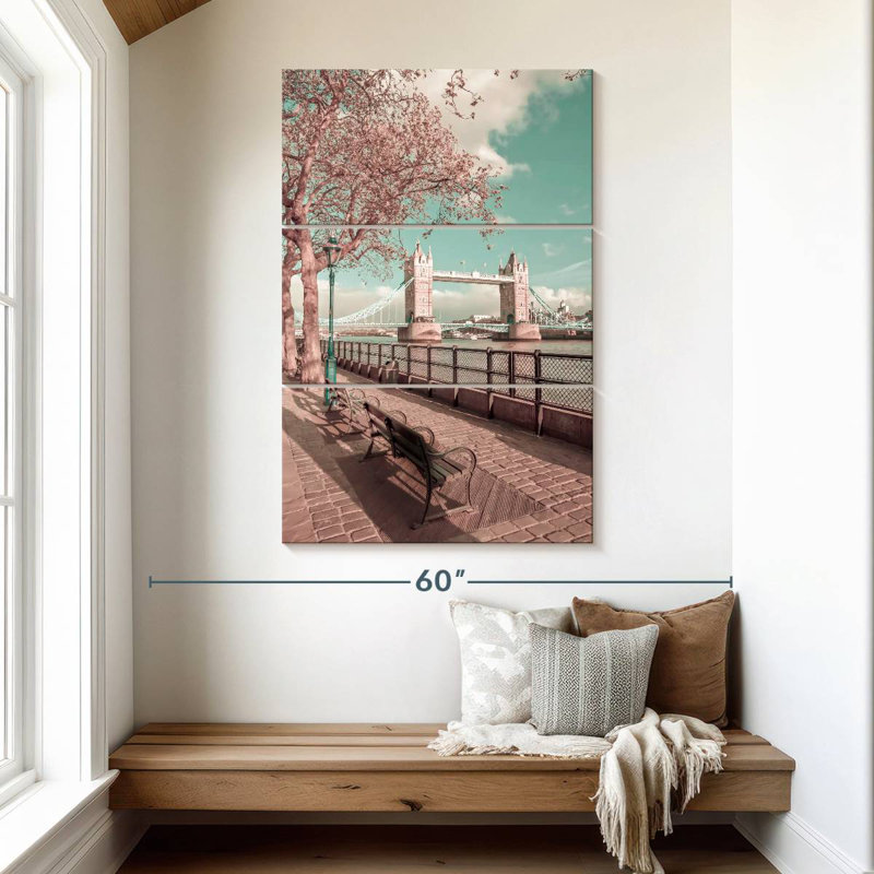 Lilie Thames Riverside And Tower Bridge, 50" H x 32" W