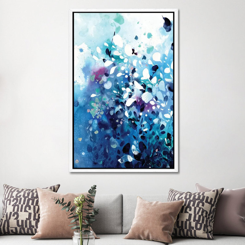 Underwater by CreativeIngrid - Painting on Canvas, White Framed, 152.5 cm H x 101.5 cm W