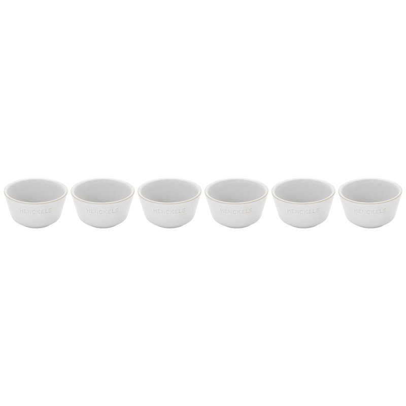 Ensemble de plats de cuisson ronds en céramique 6 pièces, Blanc