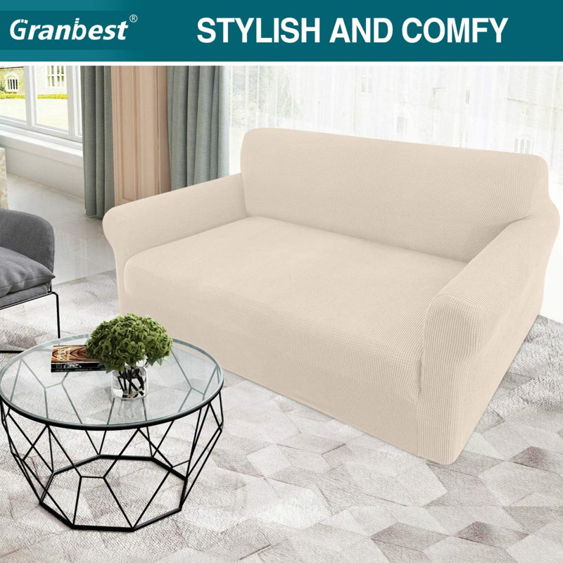 Outdoor Patio Sofa Cover, 107" H x 178" W x 104" D, Beige