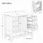 Meuble-lavabo 36 po avec lavabo en céramique-575231310