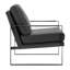 Chaise longue Tosheba en similicuir noir avec structure noir mat-905995412