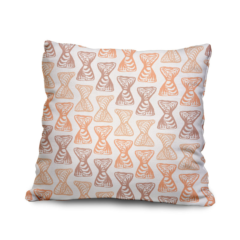 Housse de coussin en coton carrée/insert, 20 po X 20 po, Orangé