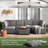 7-Piece Modular Rattan Patio Sofa Set with Coffee Table – Outdoor Sectional for Garden, Backyard, Porch-593842613-593842616