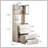 3-in-1 Vanity Table with LED Mirror & Storage Stool, Flip Top Makeup Dressing Table with Adjustable Lights, 5 Storage Spaces Cosmetic Organizer for Bedroom