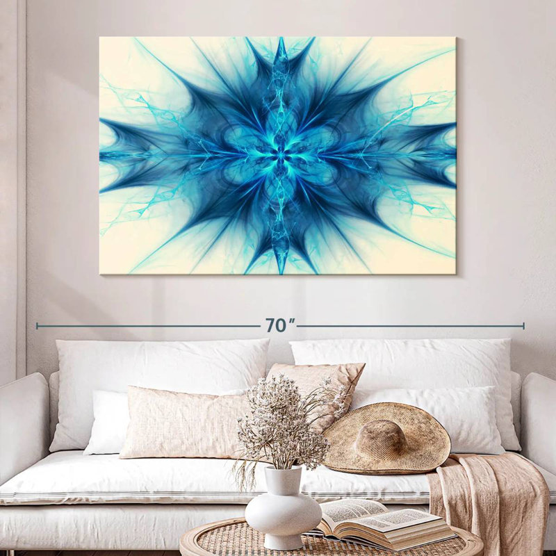 Avery Ice Flower Fractal Abstract, 34" H x 51" W