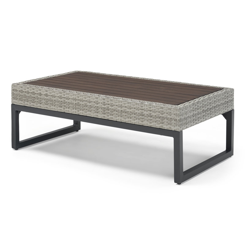 Milo 4 Piece Rattan Sunbrella Sofa Set with Cushions, Beige, Gray