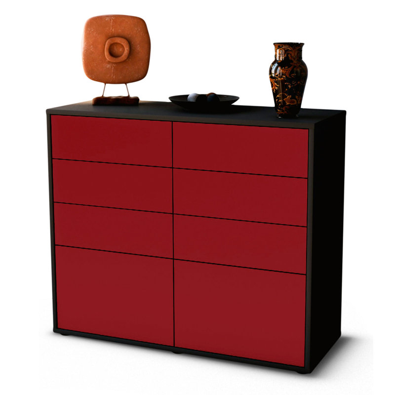 Ravenwood 92cm Sideboard, Anthracite/Red
