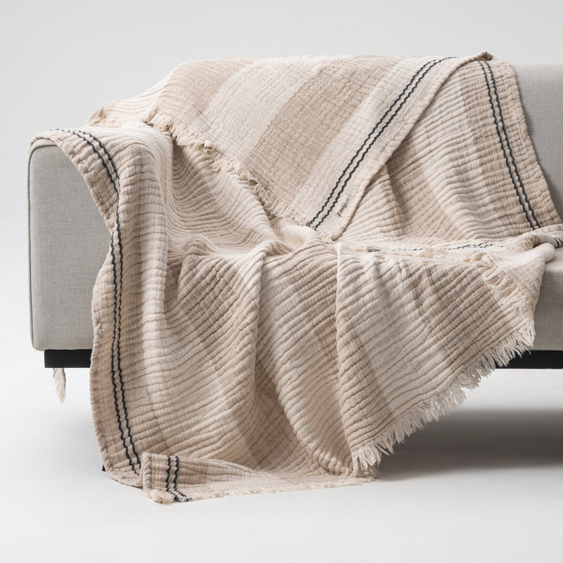 Argan Soho Supersoft 4-Layer Linen–Cotton Gauze Throw