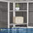 Twin Loft Bed with Desk & Storage Shelves, Heavy Duty Metal Frame, Space Saving, White/Gray-987086371