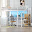 Lit mezzanine double en métal avec bureau-1903797185