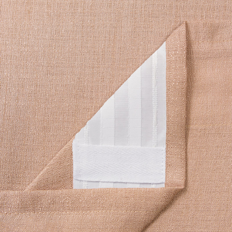 Paire de rideaux semi-transparents avec passe-tringle Moller, Beige, l 52 po x L 63 po