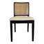 Ensemble de deux chaises d'appoint en tissu noires-126596652