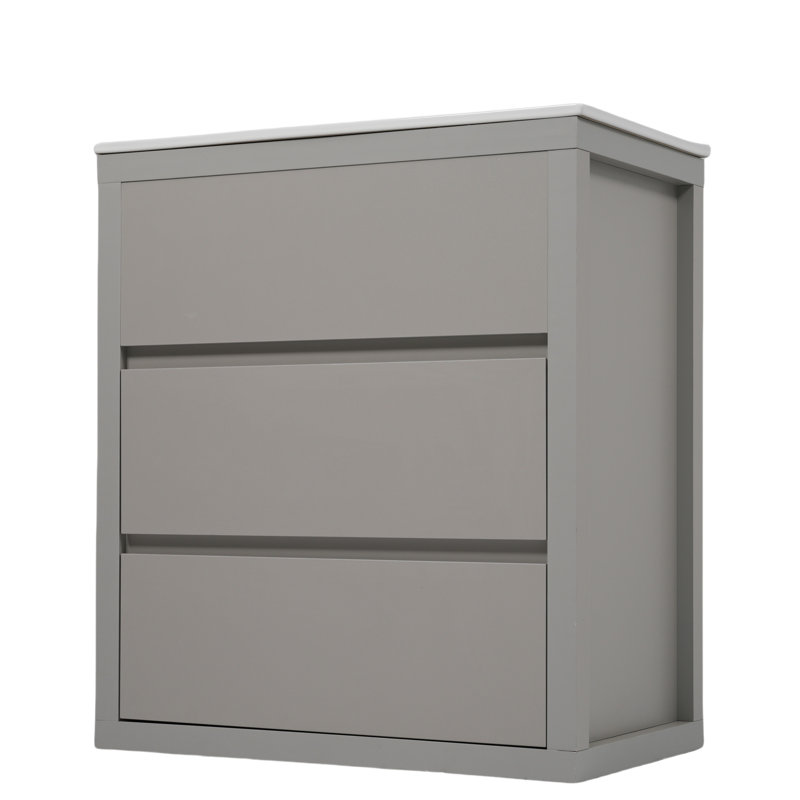 Meuble-lavabo 30 po avec lavabo en céramique et 2 tiroirs, Gris