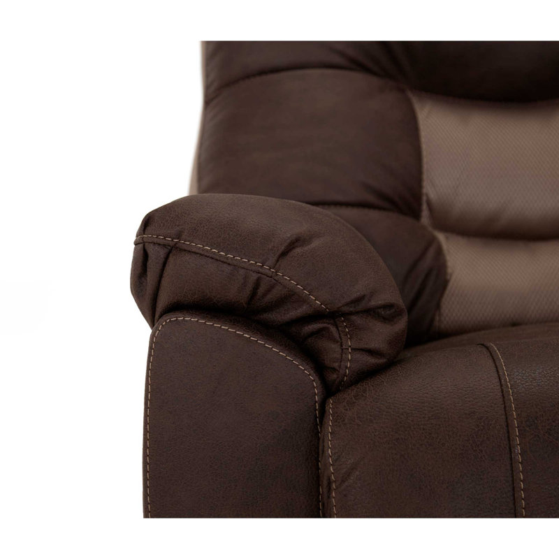 Eugenie Upholstered Recliner, Chocolate