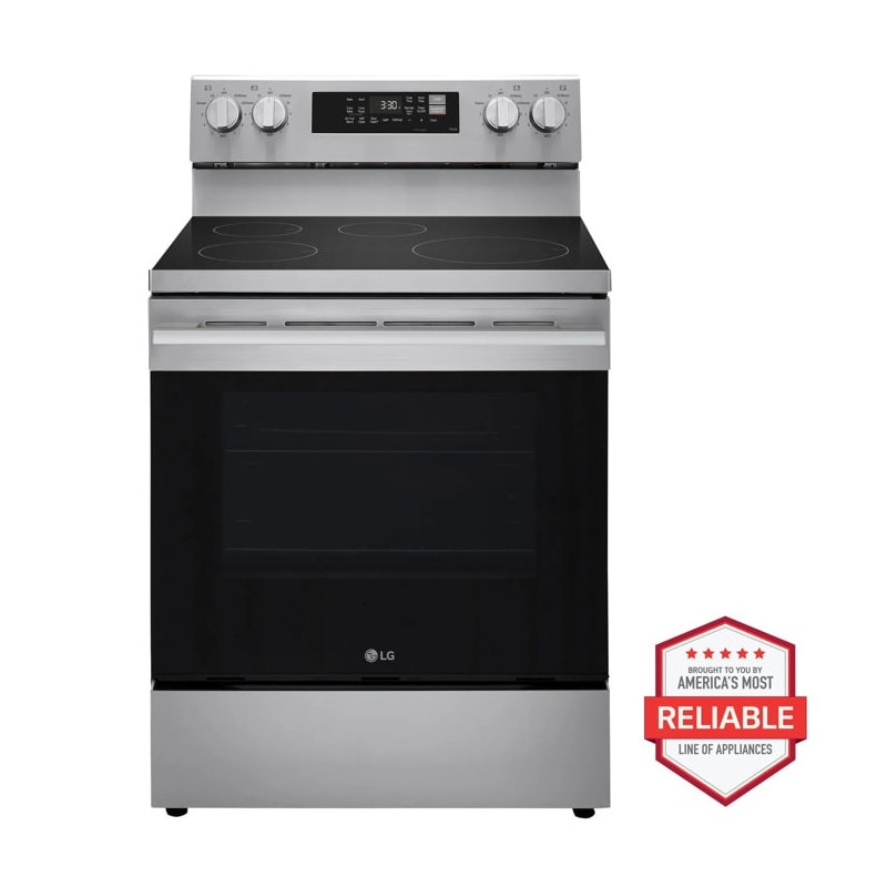 Cuisinière à induction intelligente LG de 6,3 pi cu avec convection ProBake