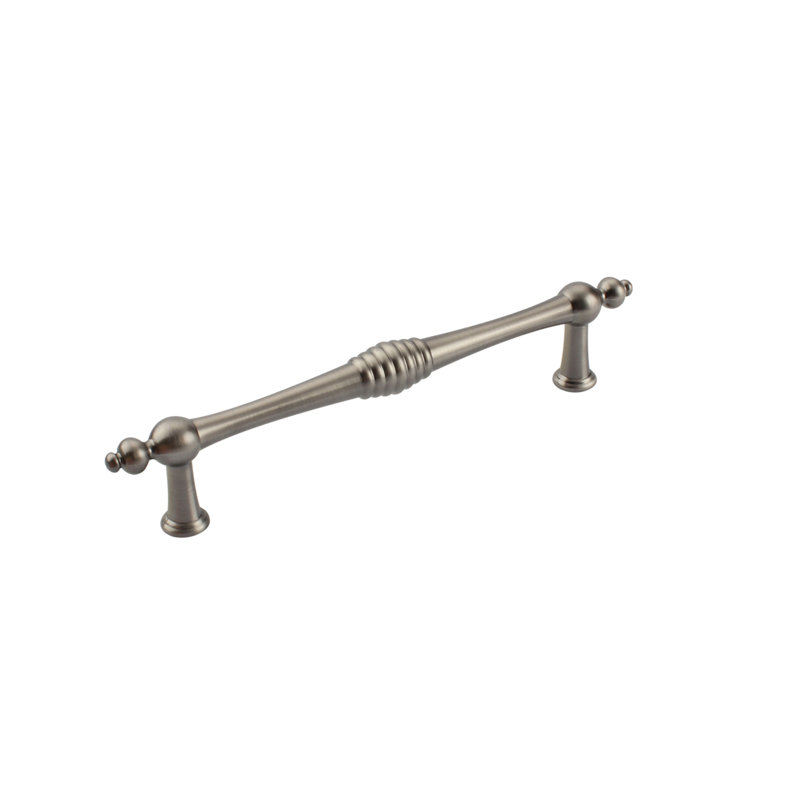 Poignée barre 5 1/16" au centre Colonial, Nickel antique