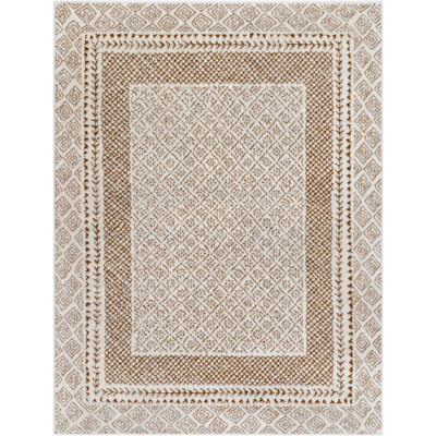 Tapis brun tissé à la machine Calvo