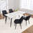 Faux Leather Upholstered Metal Dining Chair-957567222-957567180
