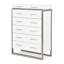 Commode marque 7 tiroirs - Blanc nuage