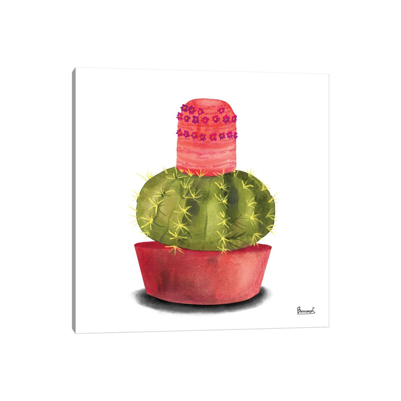 Cactus Flowers IV by Bannarot - Wrapped Canvas Gallery-Wrapped Canvas Giclée, 66.04 cm H x 66.04 cm W x 1.91 cm D