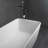 67" Freestanding Rectangular Solid Surface Soaking Bathtub For Bathroom