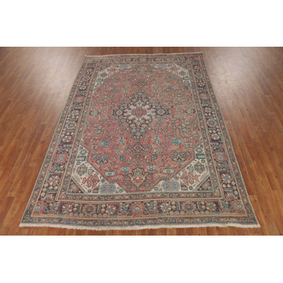 Tapis rose fait à la main 7 x 7