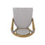 Ensemble de 2 chaises d'extérieur de style bistro français, structure en aluminium blanc et gris avec tissage en rotin