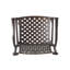 Chaise d'extérieur en fonte, aluminium, 31,5 po de hauteur, 24,53 po de largeur, 21,42 po de profondeur, couleur principale bronze, ornement floral gracieux - orné