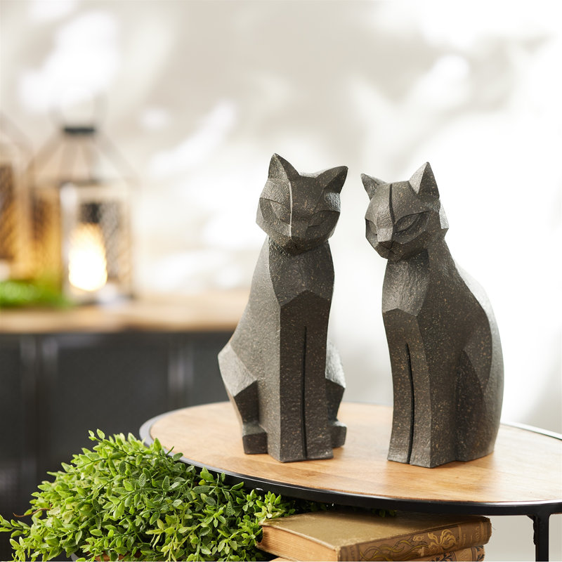 Statue de chat moderne assis