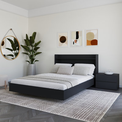 Keeso 3-Piece Floating Platform Bedroom Set, by Ebern Designs