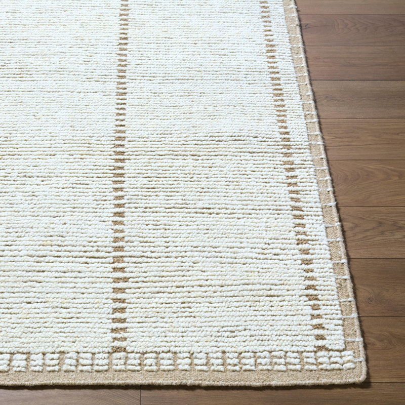 Johan Hand Knotted Wool Geometric Area Rug, Rectangle 2' x 3'