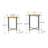 23.6'' Tall Glass Frame End Table Set