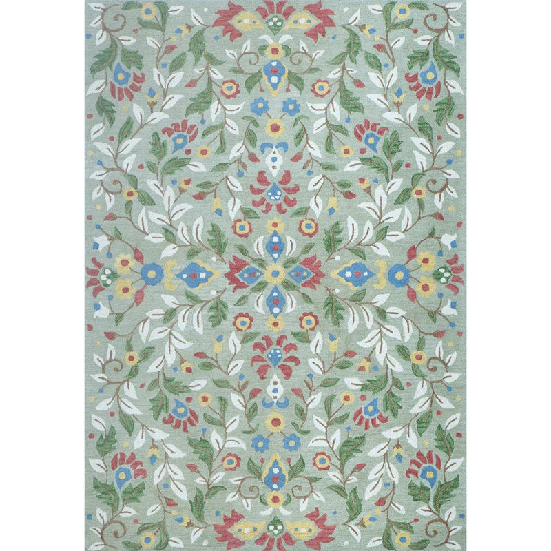 Florals Area Rug, 9' x 13'