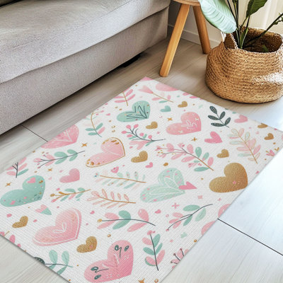 Tapis tressé Tender Heart Bursts