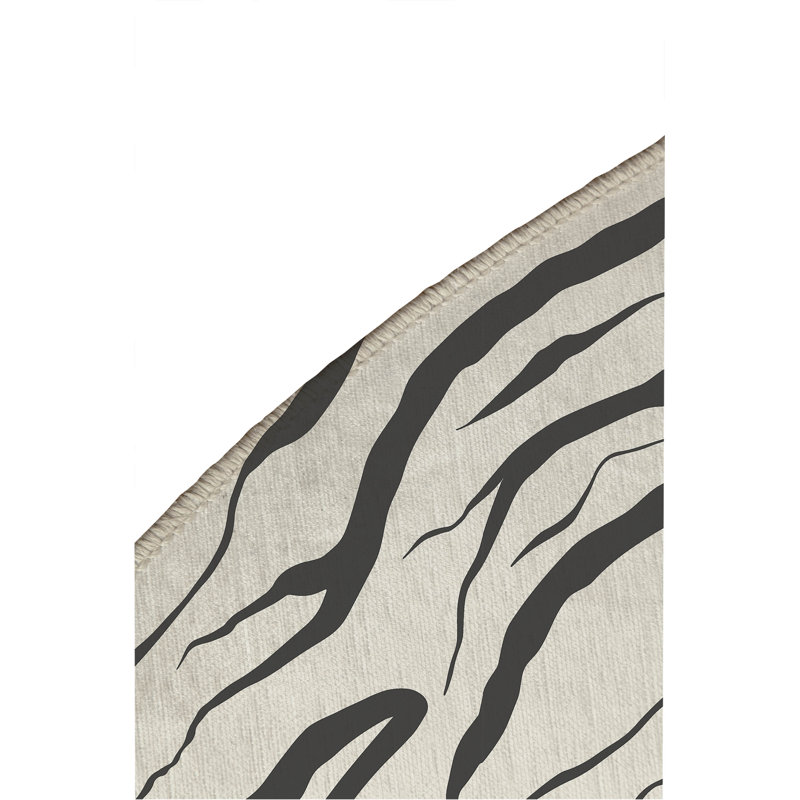 Tapis d'extérieur antidérapant Lush Cracks, Rond 5 pi