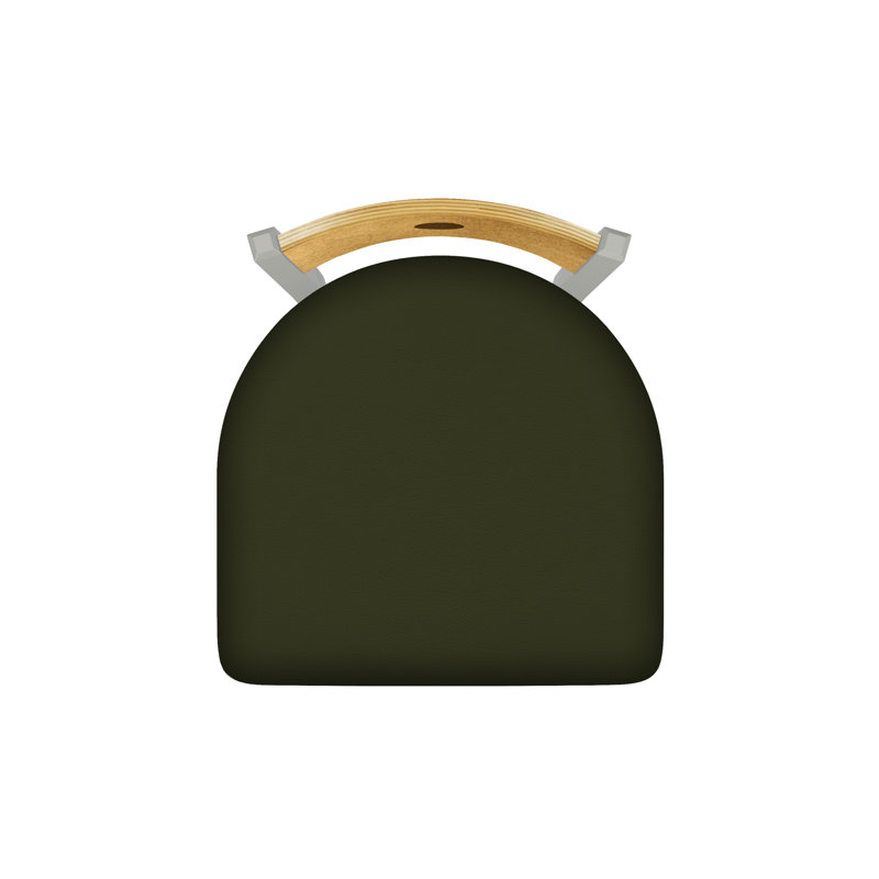 Tabouret pivotant Voltaire, Chêne naturel, Nickel anodisé, Siège Canter Pine / dossier moyen en érable