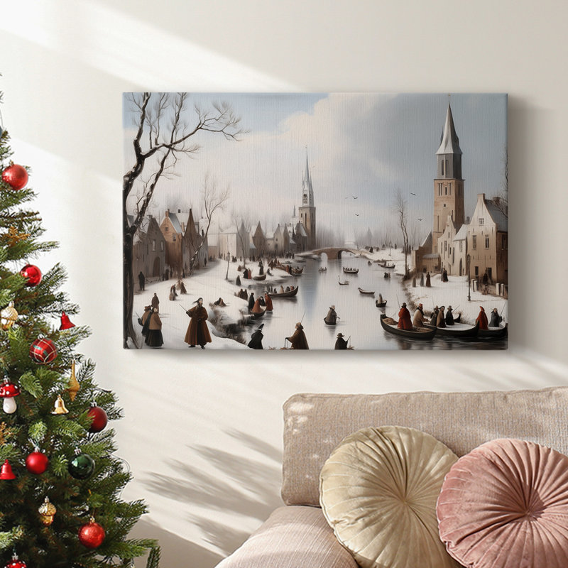 Art des Fêtes de Noël - Toile tendue avec châssis - Série 3-CX III, H 16 po x l 24 po