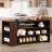 55" Farmhouse 5-Tier Kitchen Island Table with Storage Shelves-618903055
