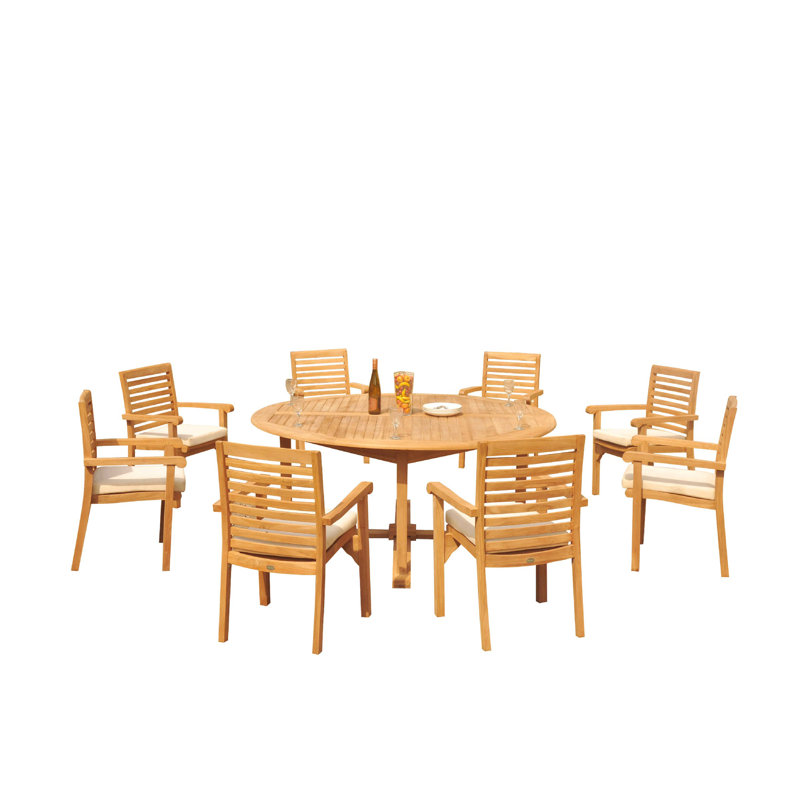 Ensemble repas pour 8 personnes Cimah, H 31,5 po x l 72 po x P 115 po, 8