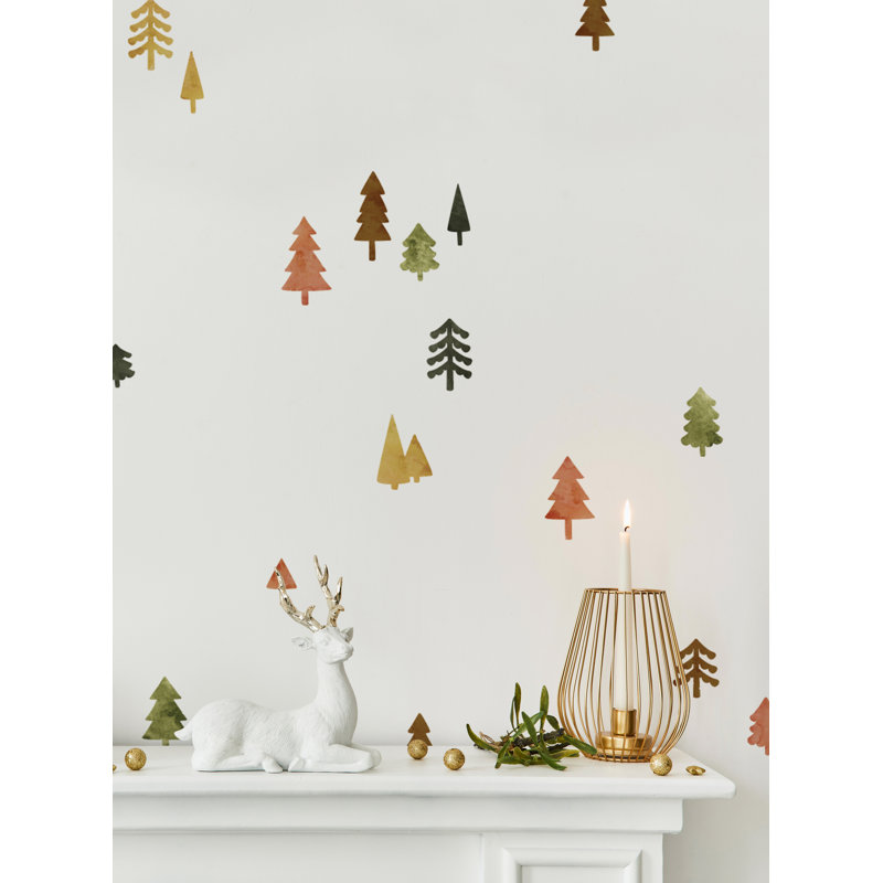 Abstract Non-Wall Damaging Accent, Green/Brown/Yellow