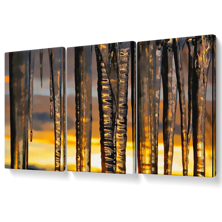 Icicles Canvas 3 Panel Set